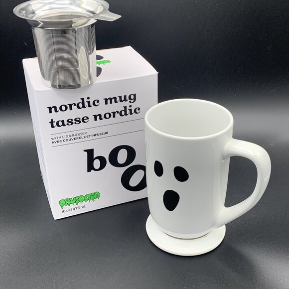 Davids Tea Nordic Mug with Lid & Infuser – Halloween 2024 Boo Edition Tea 16oz - Picture 4 of 16